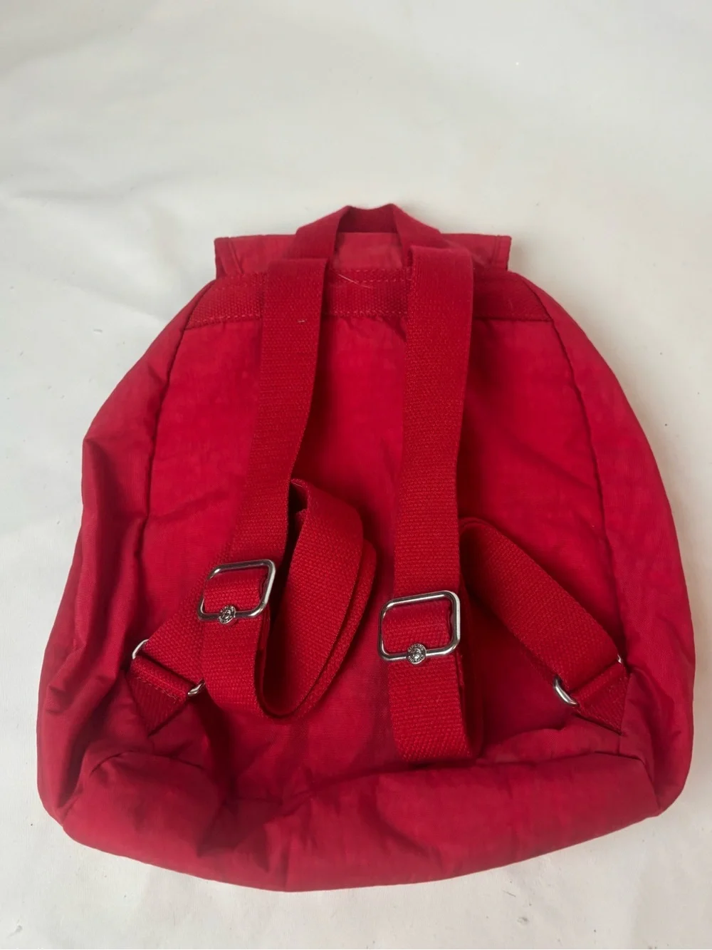 Kipling Queenie Backpack Tango Red Nylon Lightning Pockets No Monkey